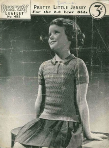 Vintage Pretty Little Jersey Knitting Pattern Bestway 452 - Bild 1 von 1