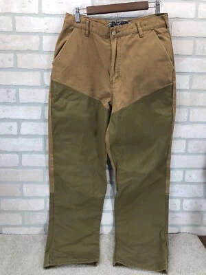 Pantalones Field And Stream Brush Hombre 30x31 Marrón Lona Caza Impermeable Recubierto Foto 1 de 4