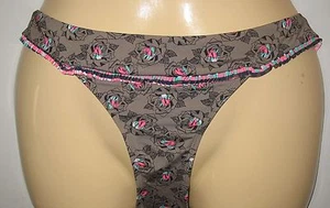 VOLCOM - NWT -  SWIMWEAR TAUPE/PINK/AQUA,BLK 1" SIDES - BIKINI BOTTOMS - LARGE - Picture 1 of 3