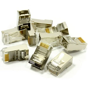 Blindé Cat5E Stp FTP RJ45 Lan Sertissages Bouts Connecteur [10 Paquet] - Afbeelding 1 van 2