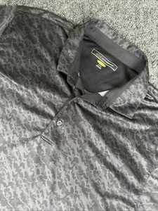 Greg Norman Poloshirt Herren XL Schwarz Shark Print AOP Golf Performance - Bild 1 von 7