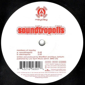 EX Members Of Mayday SOUNDTROPOLIS ( 1999 GERMAN ELECTRO / BREAKS CLASSIC ) - Picture 1 of 2