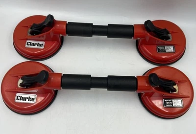 Clarke CHT707 Set Sollevatore Vetro Aspirazione Metallo Marmo x2 Max Lift 80Kg a Coppia - Immagine 1 di 4