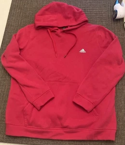 Sudadera con capucha Adidas XL rosa intenso con bolsillos para mujer - Imagen 1 de 8