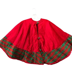 Christmas Tree Skirt 46'' Diameter Red Green Plaid - Picture 1 of 5