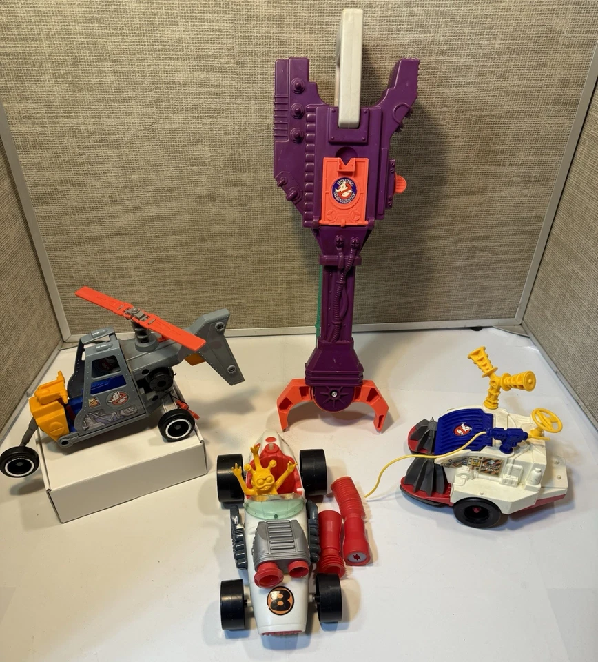 Lote REAL GHOSTBUSTERS 1996: Eco2 Copter, Racer, Street Sweeper y Grab-A-Meter! Foto 1 de 4