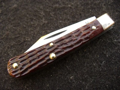 Vintage Case XX 6229 1/2 Dark Redbone Tadpole Knife 1940-1964 Unused Exc++++ - Image 1 of 4