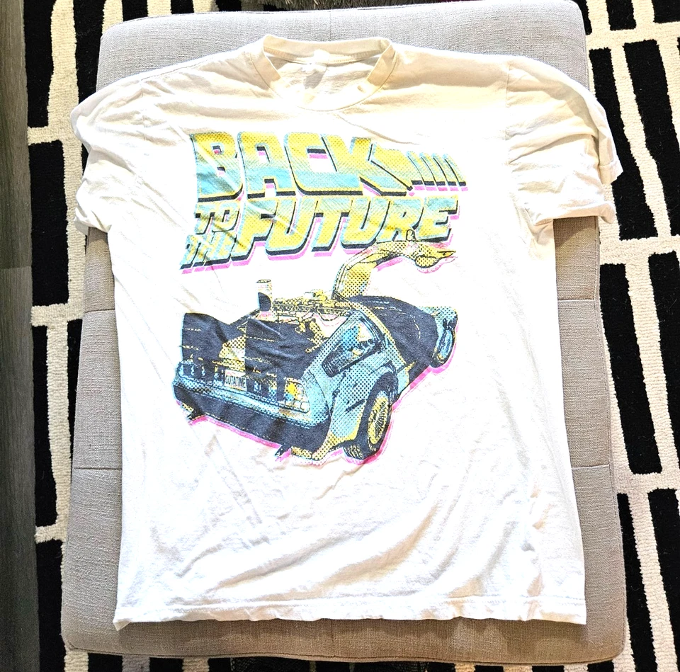 Camiseta Regreso al Futuro DeLorean Retro Gráfica Estilo Vintage Camisa de Película Unisex L Foto 1 de 1