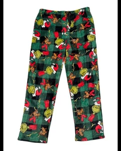 NWT Dr. Seuss The Grinch Christmas Unisex Pajama Pants Green And Black Over XL - Picture 1 of 8