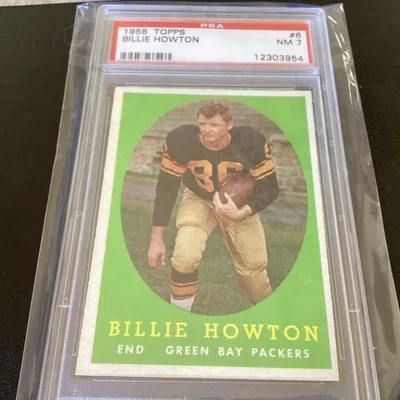 1958 Topps #8 Billie Howton PSA 7 NM - Image 1 of 2