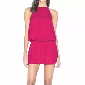 NEW SHOW ME YOUR MUMU Mini Dress Hammock Halter Scrunch Open Back Drop Waist Med - Picture 1 of 5