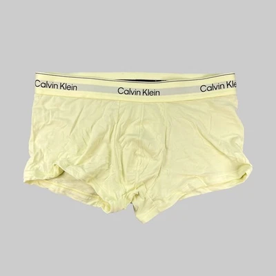 Calvin Klein CK Hombres Amarillo Moderno Algodón Elástico Tiro Bajo Baúl Ropa Interior M L Foto 1 de 2