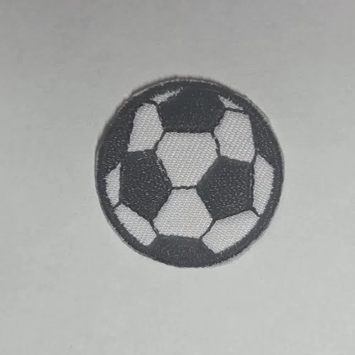 Soccer Ball (iron on) embroidered patch - Image 1 of 1