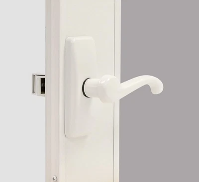 Certified Storm Door White Georgian Lever Storm Door Handle with Surface Moun... - Image 1 of 4