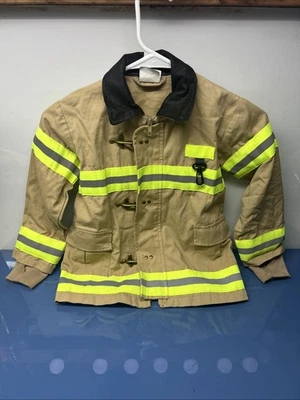 Disfraz de bombero para niños chaqueta solo Halloween vestir juego de simulación se ve real Foto 1 de 4