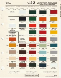 1980 AND 1981 INTERNATIONAL HARVESTER IH SCOUT TRUCK PAINT CHIPS  - Bild 1 von 6
