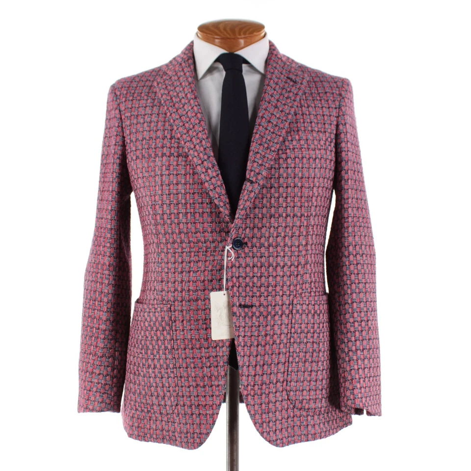 Abrigo deportivo Belvest nuevo con etiquetas mezcla de algodón talla 50R (40R EE. UU.) en rojo, blanco y azul Foto 1 de 4