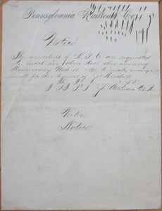 1890 Letterhead: 'The Pennsylvania Railroad Co.' - PARR - Picture 1 of 1