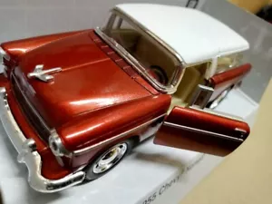 Kinsmart 1955 Chevy Nomad- Metalic Red & White - Picture 1 of 8