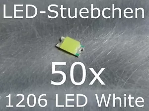 50x 1206 LED Kaltweiss - Picture 1 of 1