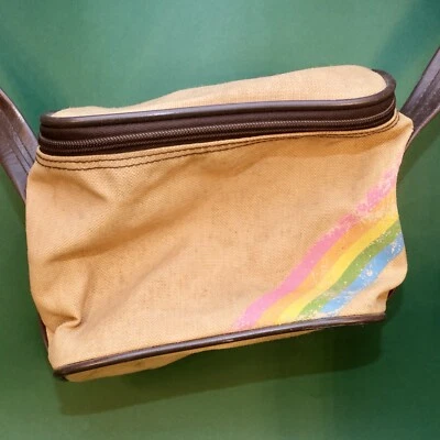 Sac à bandoulière / étui vintage pour appareil photo Polaroid charges de caractère beige - Photo 1/4