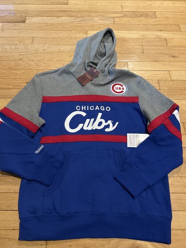 FELPA CON CAPPUCCIO Mitchell Ness MLB CHICAGO CUBS HEAD COACH taglia 5XL nuova con etichette uomo