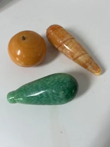 3 Piezas Decorativo Imitación Vegetal Alabastro Mármol Piedra Zanahoria Tomate Calabaza - Imagen 1 de 4