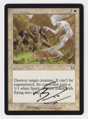 Signed Afterlife Proof MP Mercadian Masques Artist Brian Snoddy MTG Magic AP! - Image 1 of 2