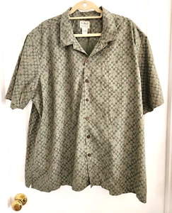 LL Bean Herren Hemd Gr. XXL Trad Fit Button Down Grün Kurzarm Tasche - Bild 1 von 4