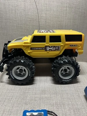 NIKKO Hummer H2 Yellow RC Car 10” Radio Controlled 4.8 Volt 2WD Truck . It Works - Image 1 of 4