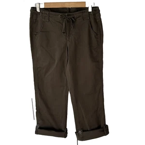 The North Face Pants Size 4 Olive Green Cuffable Long Crop Utility Outdoor Hike* - Picture 1 of 9