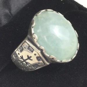 Anello vintage Carolyn Pollack sterling acquamarina misura 9,25 firmato acqua - Foto 1 di 6