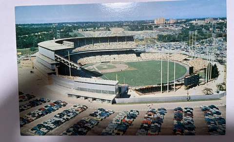 Milwaukee County Stadium 1955 Vintage Postcards (2) Milwaukee Braves Baseball Cover