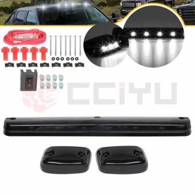 3PC Smoke Cab Roof Running White LED Lights for 07-14 Chevy Silverado/GMC Sierra - Image 1 of 4