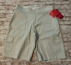 NWT Lee Cargo Bermuda Shorts No-Gap Waist Khaki Women’s 6 - Picture 1 of 4
