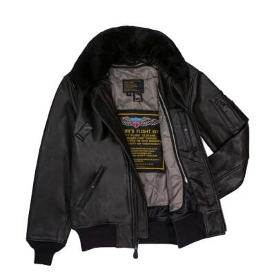 Cockpit USA B-15 Leather Flight Jacket With Removable Liner Black,Brown Z27H02   - Image 1 of 4