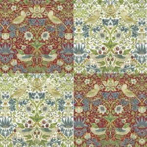 4 x Paper Napkins/3Ply/33cm/Decoupage/Patterns/Strawberry Thief/William Morris - Picture 1 of 3