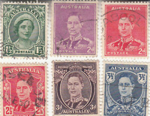 Australia 1937-1950. King George Vi. Definitive set. Used