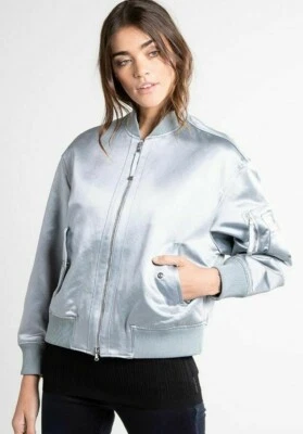CHAQUETA BOMBER $650 NUEVA CON ETIQUETAS DIÉSEL Talla L NEGRO DORADO WACNY SATINADO CARIBEAN Foto 1 de 4