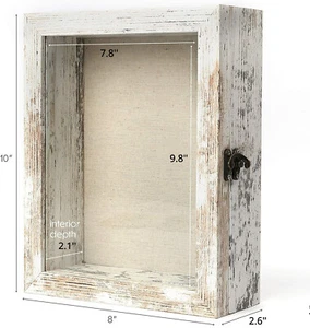 11x14 Picture Frame Rustic Wood Deep Shadow Box Display Case for Medals Photos - Picture 1 of 15