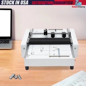 Libretto A3 rilegatrice pieghevole cucitrice carta cucitrice libro ufficio 60W - Foto 1 di 22