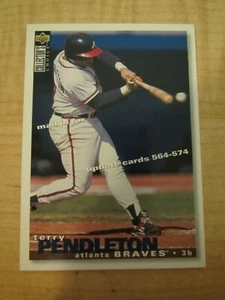 1995 Upper Deck Collectors Choice Baseball Trade Card Terry Pendleton #TC4 - Picture 1 of 2