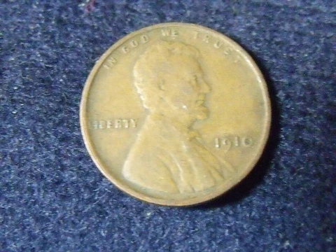 1910 P  LINCOLN HEAD WHEAT CENT SECOND YEAR COIN FREE SHIPPING AB34 Cover