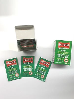 Ballistol Caja de 10 Toallitas de Limpieza para Pistola Multiusos - Conservación de Aceite - ¡OBTÉN 1 GRATIS! Foto 1 de 2
