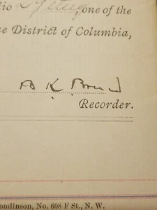 BLANCHE K. BRUCE SIGNED Oct 1890 1st Black US Senator & Auto On US Currency - Picture 1 of 4