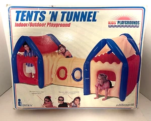 Neu versiegelt Vintage INTEX ZELTE N’ TUNNEL Kinderspielplatz neu aus altem Lagerbestand aufblasbar - Bild 1 von 2