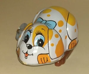 Cute Vintage 1960's Japan Tin Litho Wind-Up Toy Jumping Puppy Dog - By Yone - Picture 1 of 6