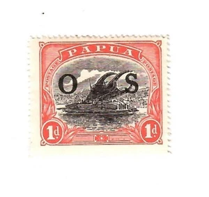 Papua Official 1931 1 d black and red overprinted OS mint - Picture 1 of 1