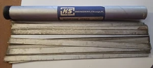 Nuevo en caja 20 tiras de magnesio vintage K&S .040x1/2x12" ~ Chicago Illinois - Imagen 1 de 5