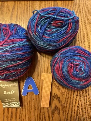 Hilados Destash Araucania Hilos Puelo Fino Pure Alpaca x 3 pasteles Color 1963 Foto 1 de 2